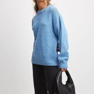 NA-KD blue oversized sweater